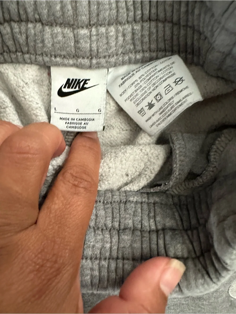 Nike Kids Heather Gray Fleece Joggers
